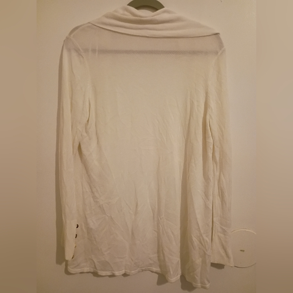 Cyrus Women's Cream Open Front‎ Cardigan 100% Viscose Sz L - Picture 3 of 6